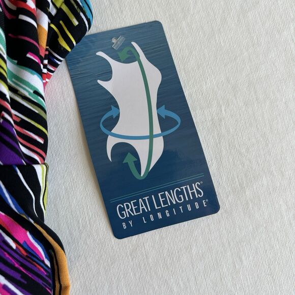 Longitude Great Lengths Womens 16 One Piece Swim Romper Dress Bathing Suit NEW - Picture 5 of 10